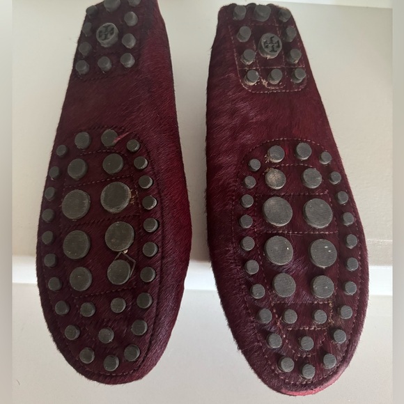 Tory Burch Haircalf Kendrick Driver Loafers Size 9 - Picture 2 of 5